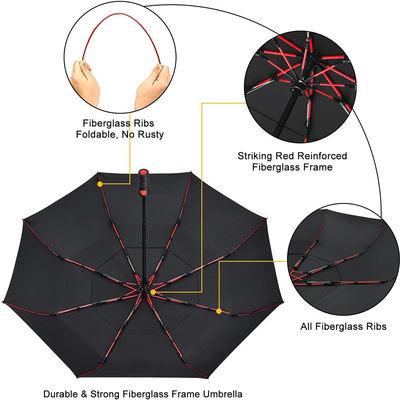 Ombrello pieghevole da uomo con maniglia del battistrada del pneumatico e design traspirante dalla Germania