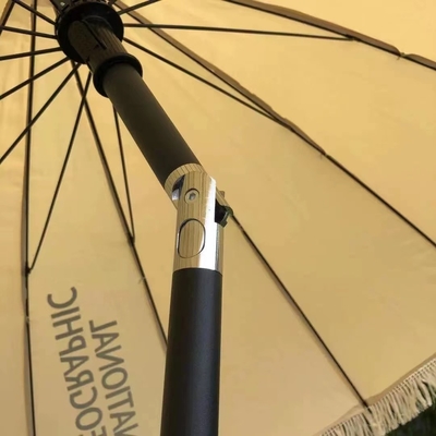 16K Vintage Boho Poltrona di legno Canvas Frange giallo Sole Da esterno Parasoli da spiaggia Con guinzaglie