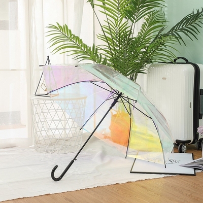 Disegno artigianale Effetto luccicante Magia Cambiamento di colore Umbrella POE riflettente multicolore