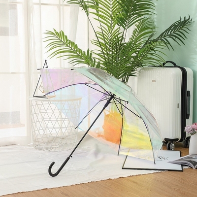 Disegno artigianale Effetto luccicante Magia Cambiamento di colore Umbrella POE riflettente multicolore