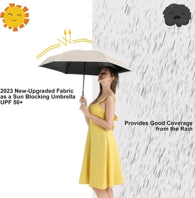 Protezione solare ombrello da tasca leggero con copertura protettiva di 90 cm di diametro aperto