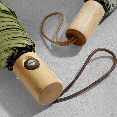 Manico di legno ombrello triplo per donne auto apertura / chiusura stile di progettazione triplo