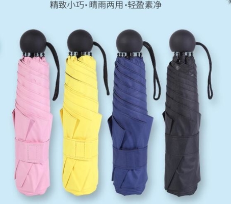 Pongee Panel Triple Fold Umbrella per la protezione solare e la personalizzazione pubblicitaria