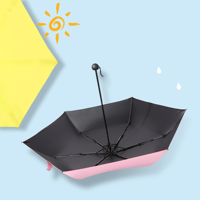 Pongee Panel Triple Fold Umbrella per la protezione solare e la personalizzazione pubblicitaria