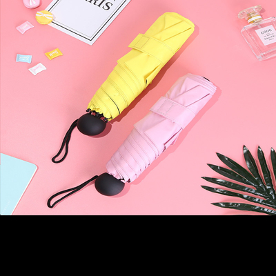Pongee Panel Triple Fold Umbrella per la protezione solare e la personalizzazione pubblicitaria