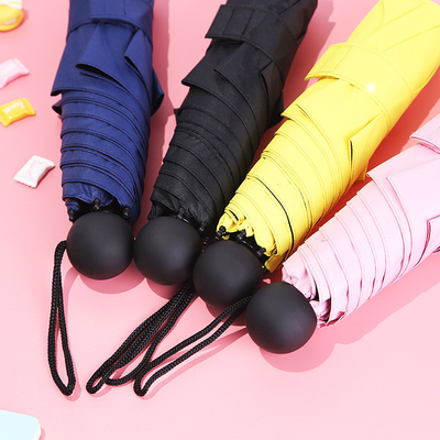 Pongee Panel Triple Fold Umbrella per la protezione solare e la personalizzazione pubblicitaria