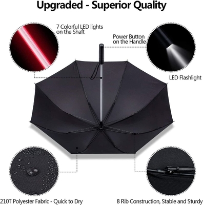 Luci scandinave Katana ombrello luci a LED Samurai Design spada 190T tessuto di nylon
