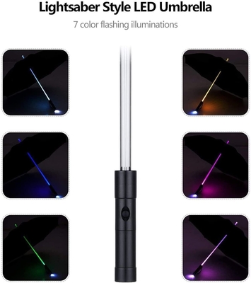 Luci scandinave Katana ombrello luci a LED Samurai Design spada 190T tessuto di nylon