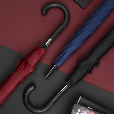 Parasole da golf da manico di plastica per uomini promozione personalizzata e caratteristica a prova di vento