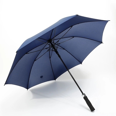 Ombrello da golf in bianco e nero personalizzato con diametro aperto di 120 cm
