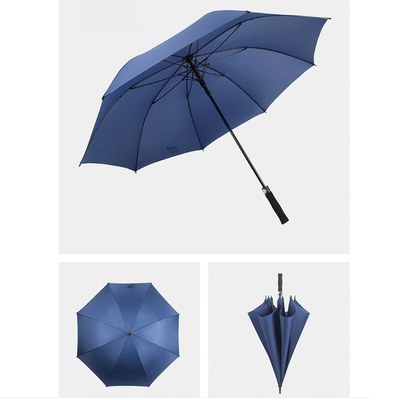 Ombrello da golf in bianco e nero personalizzato con diametro aperto di 120 cm