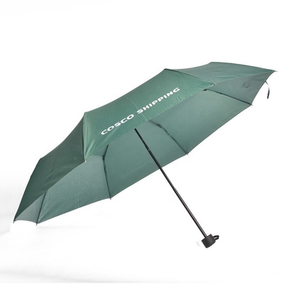 Logo personalizzato ombrello triplice poliestere ombrello piovoso e solare ripiegato per forniture di viaggio