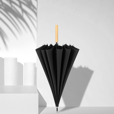 190T Pongee/Polyester/Nylon Umbrella Long Handle Windproof con logo personalizzato stampato