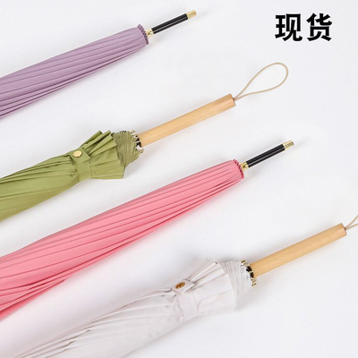 190T Pongee/Polyester/Nylon Umbrella Long Handle Windproof con logo personalizzato stampato