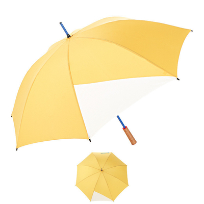 Logo personalizzato Stampato Manicotto di sughero di alluminio automatico Open Straight Bone Umbrella