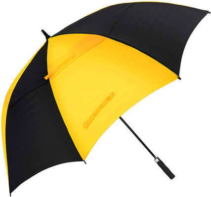 190T Pongee Fabric Double Layer Golf Umbrella per una copertura larga e lunga nei giorni di pioggia