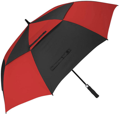190T Pongee Fabric Double Layer Golf Umbrella per una copertura larga e lunga nei giorni di pioggia