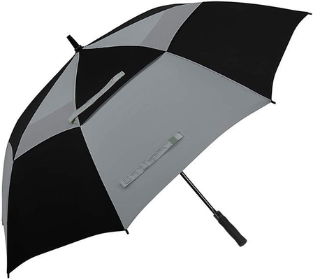 190T Pongee Fabric Double Layer Golf Umbrella per una copertura larga e lunga nei giorni di pioggia