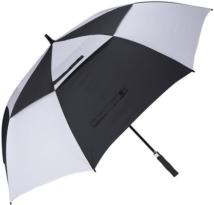 190T Pongee Fabric Double Layer Golf Umbrella per una copertura larga e lunga nei giorni di pioggia