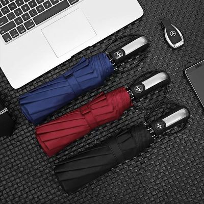 Logo personalizzato completamente automatico stampato 3 ombrello pieghevole per blocco UV e impermeabile