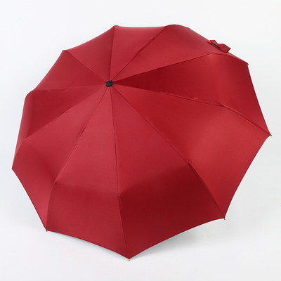 Logo personalizzato stampato con doppio ombrello e protezione anti-UV/pioggia con albero di metallo nero