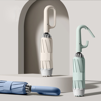 Manico di gomma di stile minimalismo Protezione solare UV e ombrello da pioggia per attività all'aria aperta