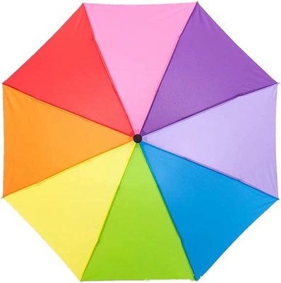Repel Umbrella 8 pezzi Windproof Travel Manual Rainbow Umbrella zmgmsmh Rainbow Umbrella Portable Tri-Folded Umbrella