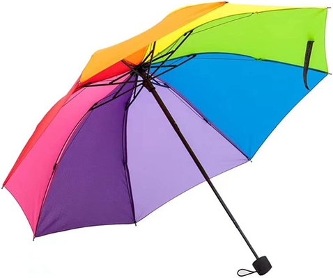 Repel Umbrella 8 pezzi Windproof Travel Manual Rainbow Umbrella zmgmsmh Rainbow Umbrella Portable Tri-Folded Umbrella