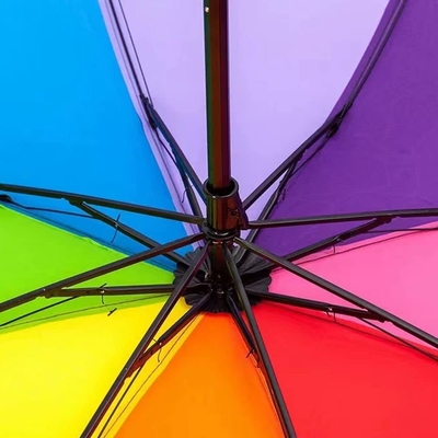 Repel Umbrella 8 pezzi Windproof Travel Manual Rainbow Umbrella zmgmsmh Rainbow Umbrella Portable Tri-Folded Umbrella