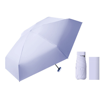 Portafoglio Mini Ombrello UV Blocco 6 sacchetto di cartone da ombrello pieghevole facile da trasportare doppio uso ombrello piccolo