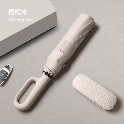 Grande manicotto a serratura rotonda Pongee con vinile Easy yo Hang Full Automatic Windproof UV Block Umbrella